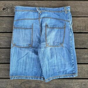 Vintage Y2K Evolution Jeans Super Baggy Big Pockets Y2K Skater Jorts